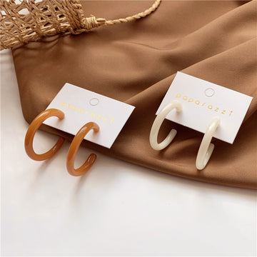 Adolph Korean Cute Vintage Flower Sheet Square Round Glaze Hoop Earrings For Women Fashion Boucle d'oreille Jewelry  New daiiibabyyy